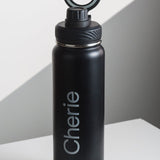 Garrafa Com Suporte Wellness - Preta