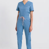 Scrub Feminino Lab - Azul Polar
