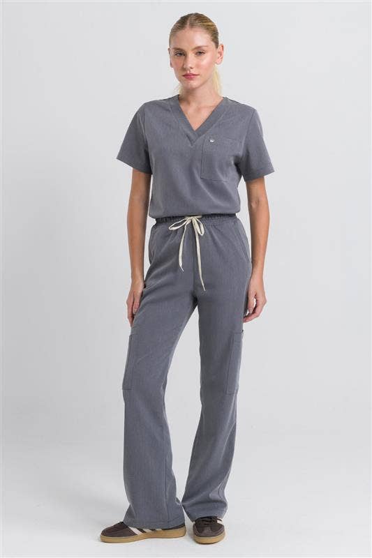 Scrub Feminino Step - Cinza