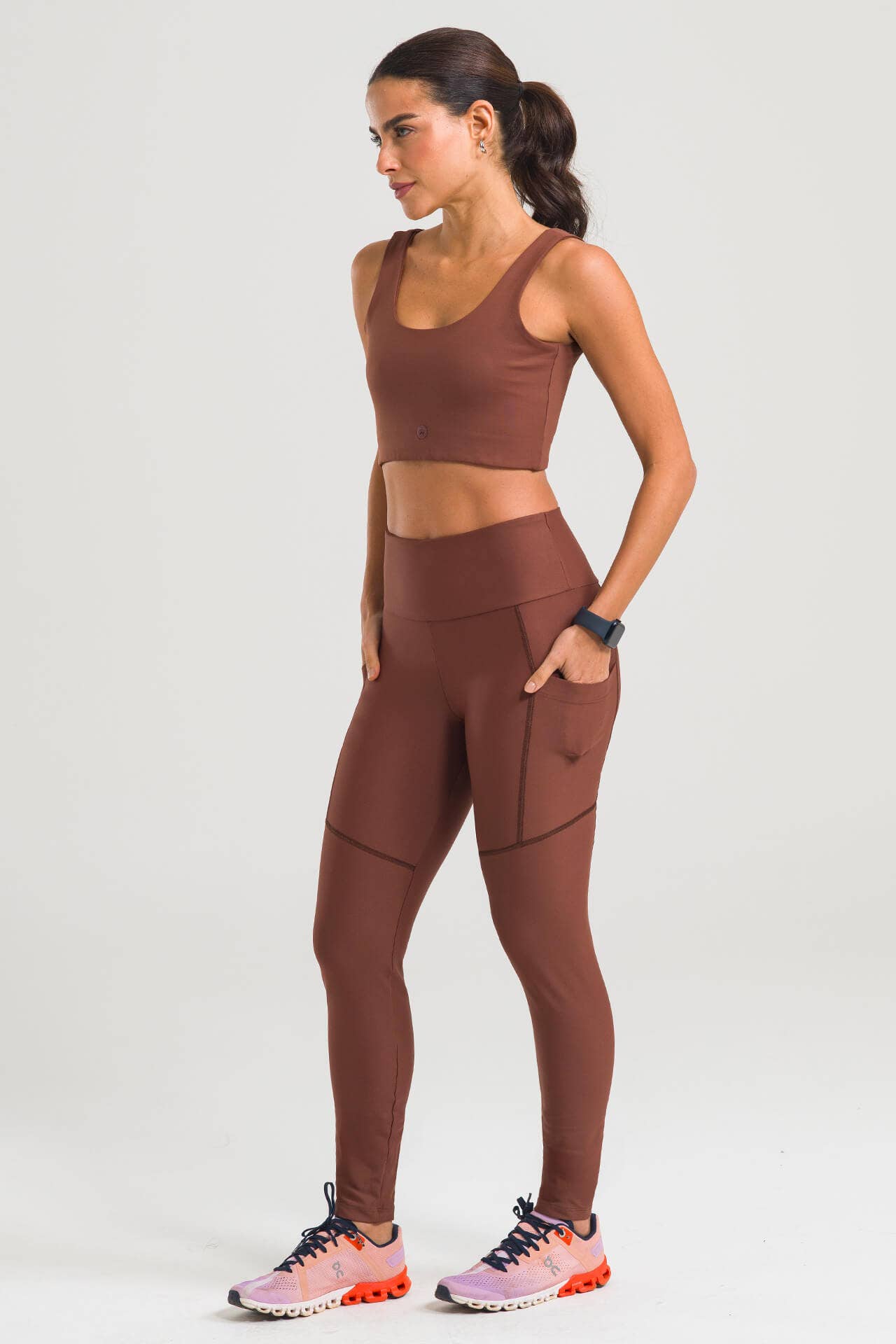 Calça Feminina Legging Up - Marrom