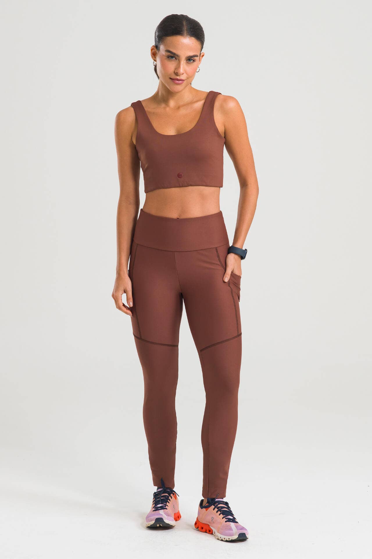 Calça Feminina Legging Up - Marrom