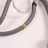 Charm Para Estetoscópio Heart - Dourado