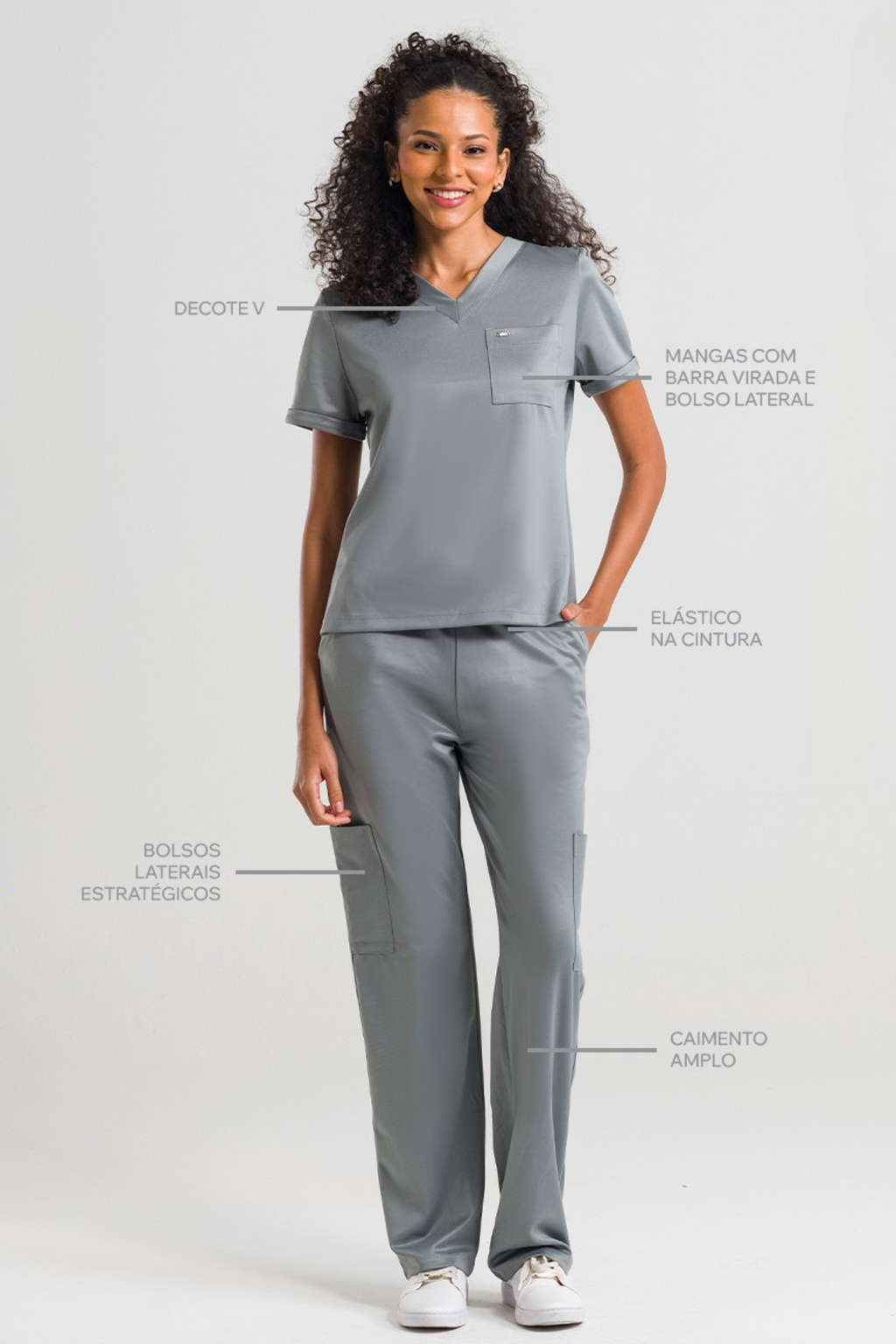Scrub Feminino Soft - Verde Militar