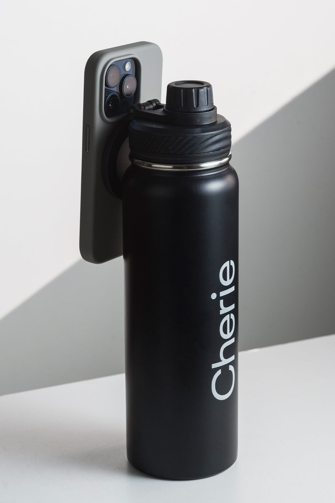 Garrafa Com Suporte Wellness - Preta