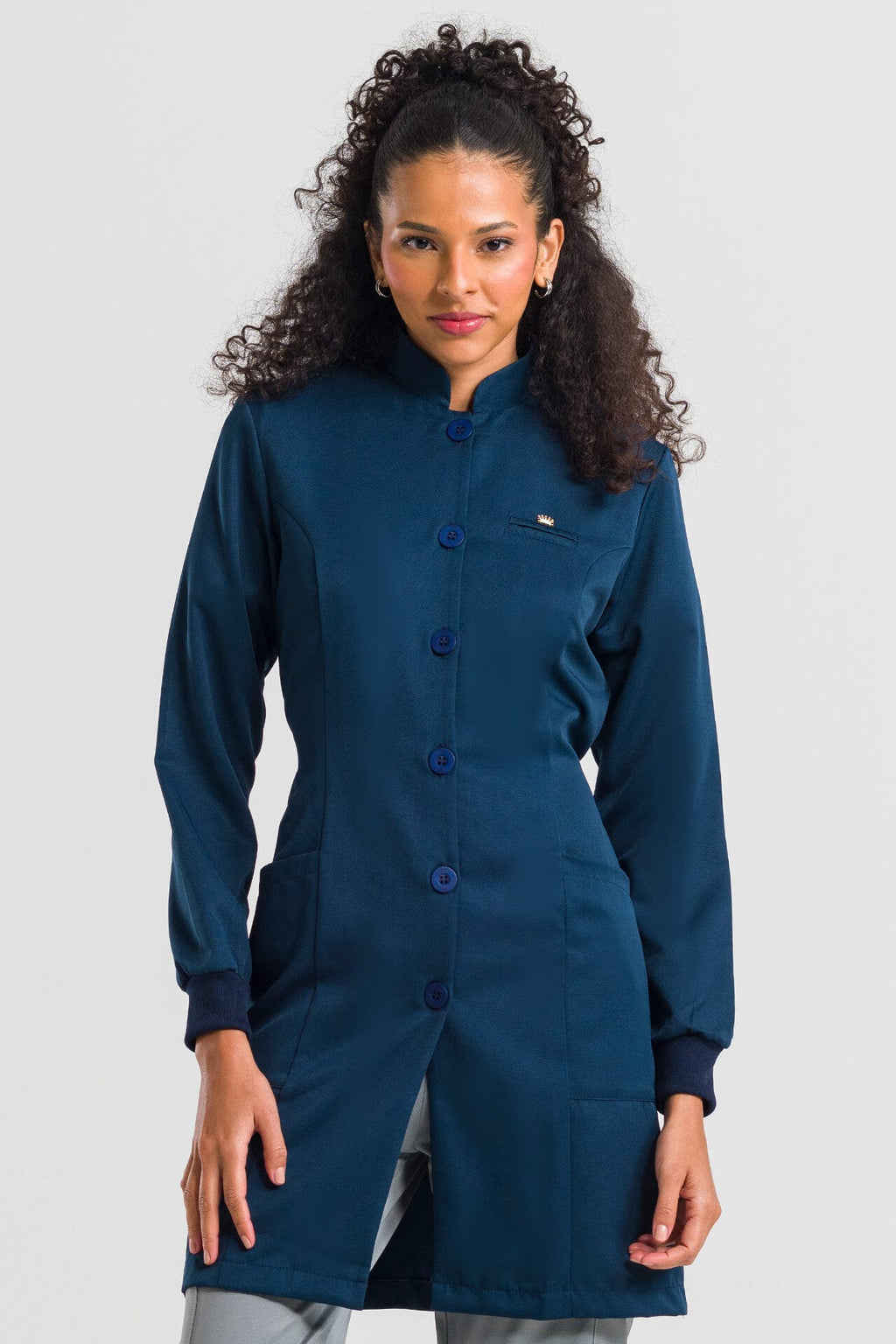 Jaleco Basic Feminino - Azul Marinho