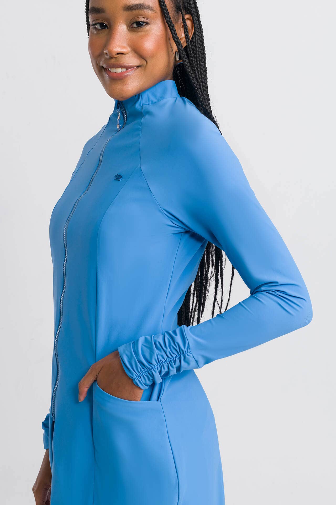 Jaleco Feminino Boost - Azul Claro