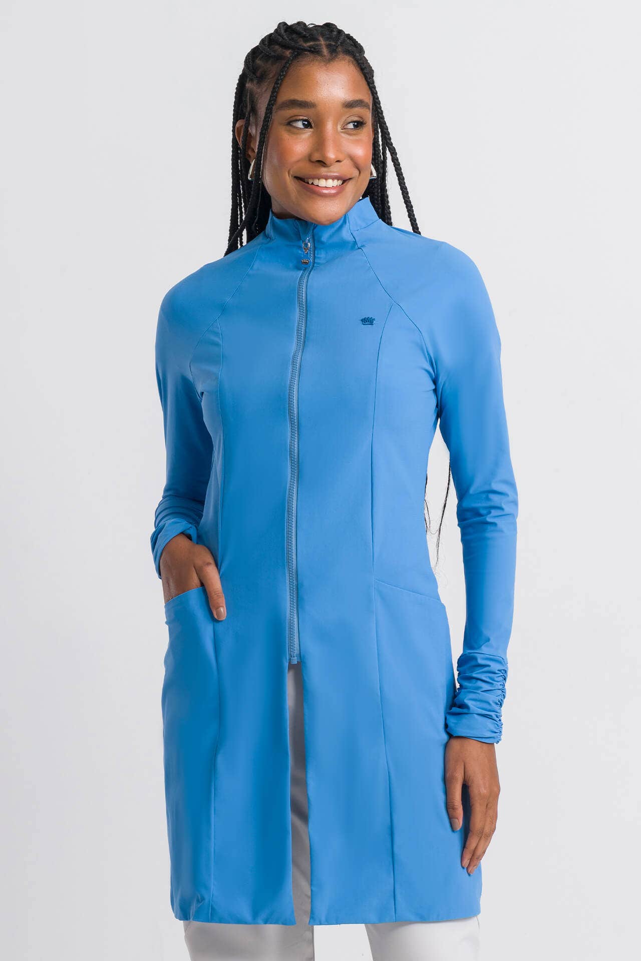 Jaleco Feminino Boost - Azul Claro