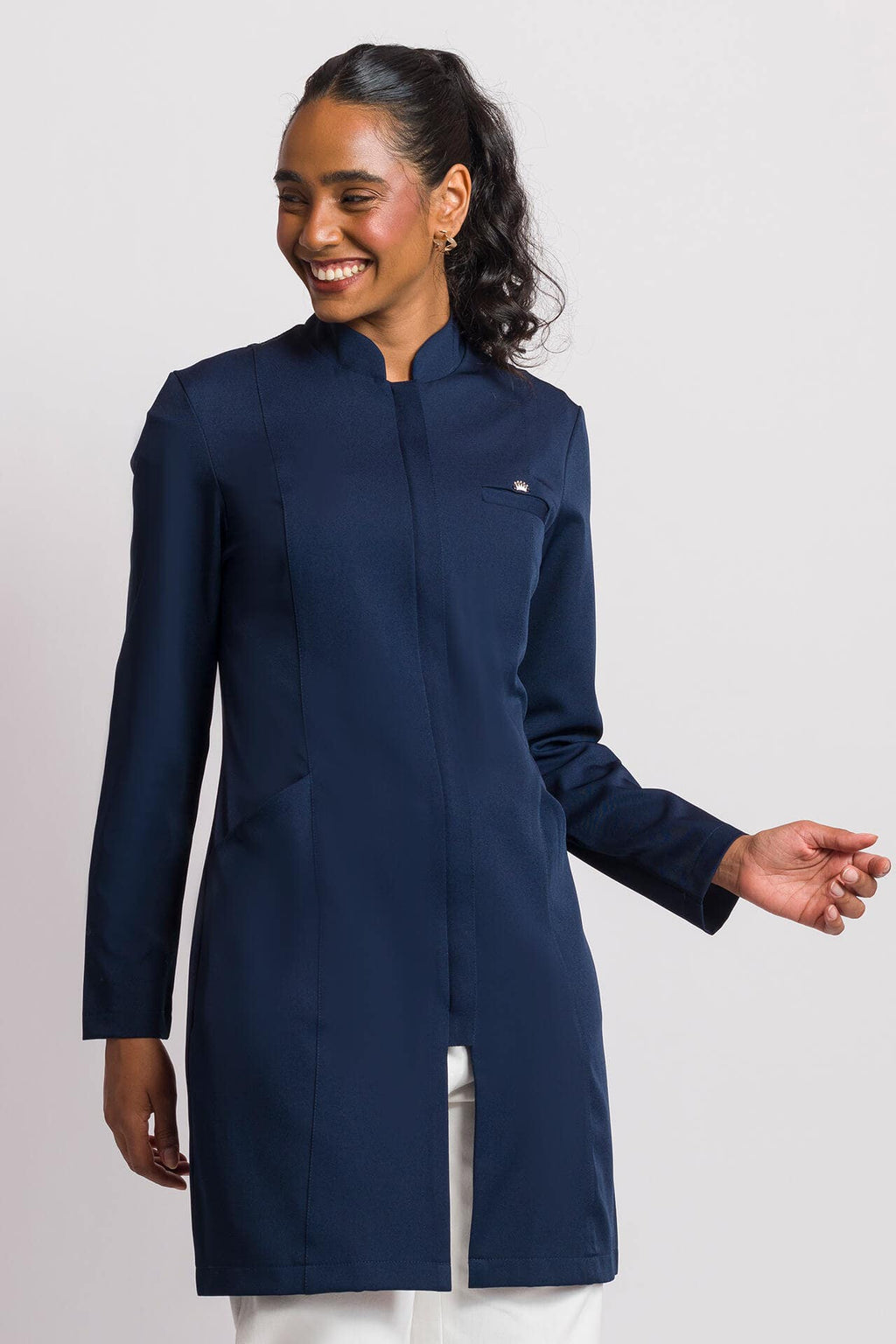 Jaleco Elegance Feminino - Azul Noite