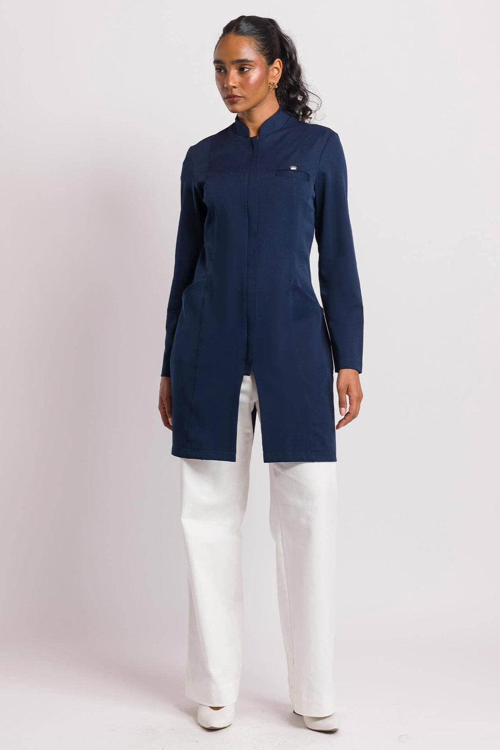 Jaleco Elegance Feminino - Azul Noite