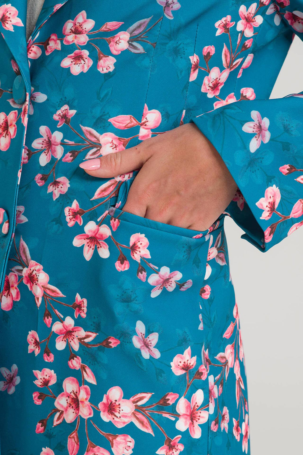 Jaleco Feminino Flower by PatBO - Azul