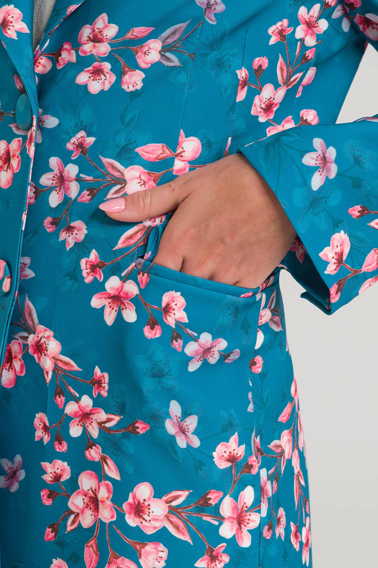 Jaleco Feminino Flower by PatBO - Azul