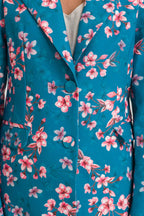 Jaleco Feminino Flower by PatBO - Azul