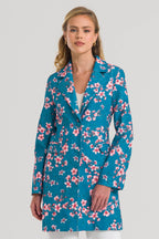 Jaleco Feminino Flower by PatBO - Azul