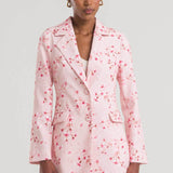 Jaleco Feminino Flower by PatBO - Rosa