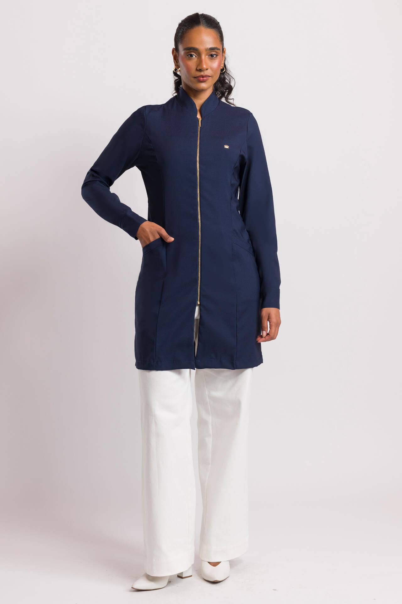 Jaleco Juicy Feminino - Azul Marinho