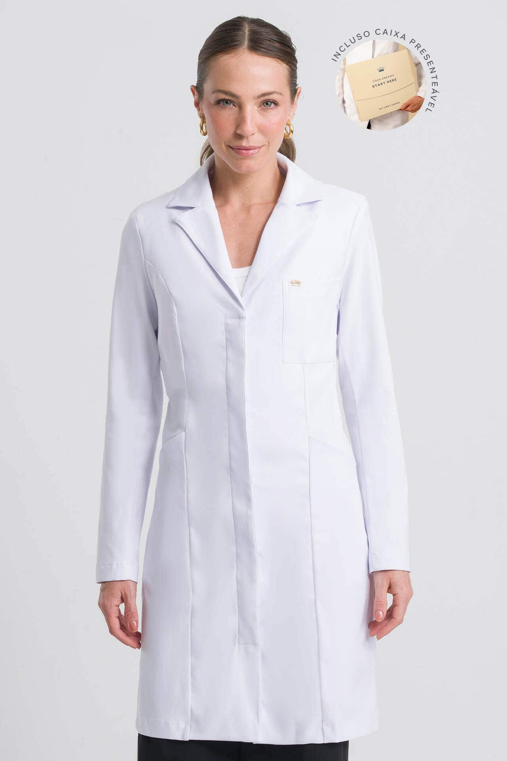 Jaleco Feminino My First Cherie - Branco