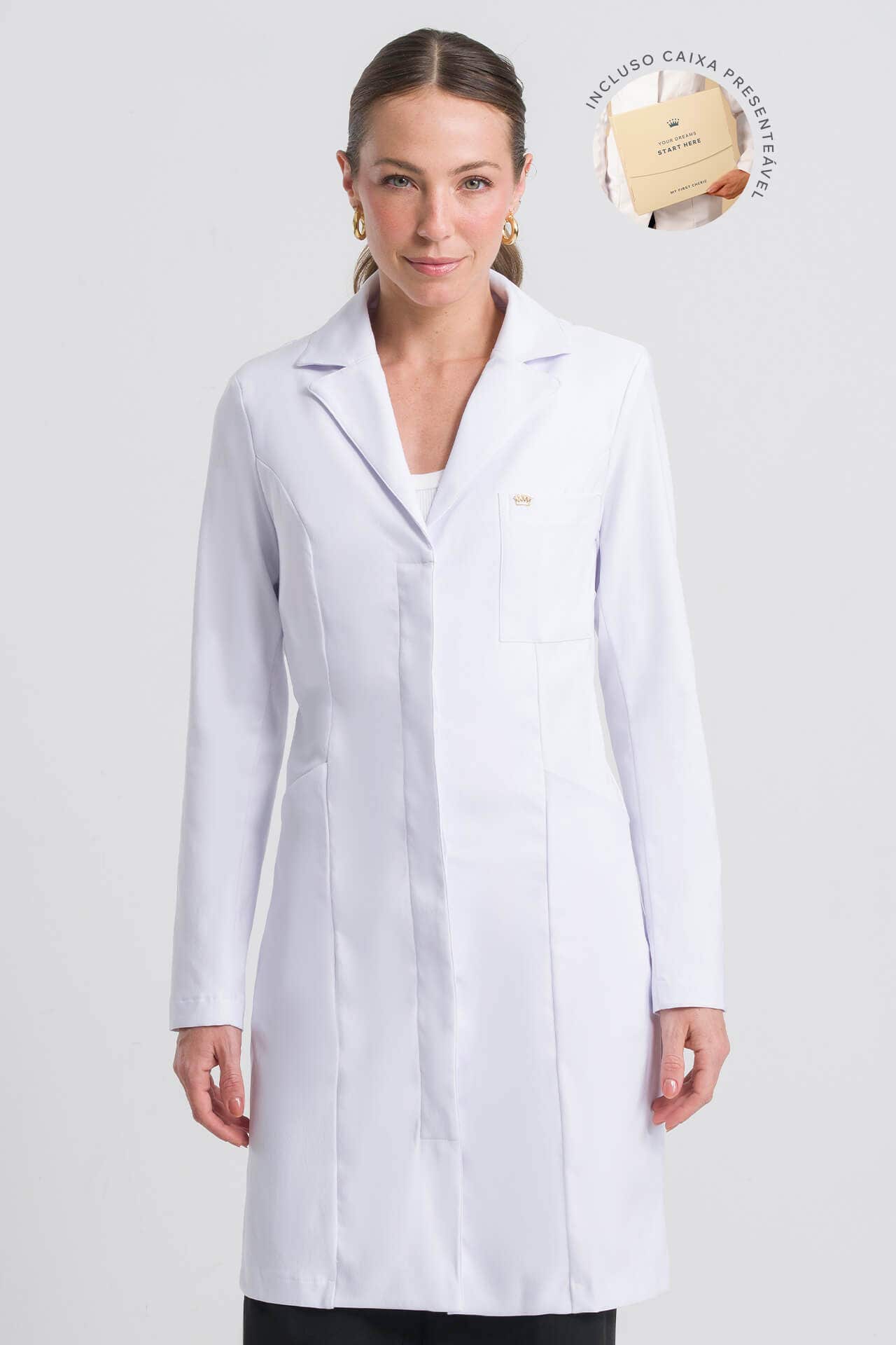 Jaleco Feminino My First Cherie - Branco