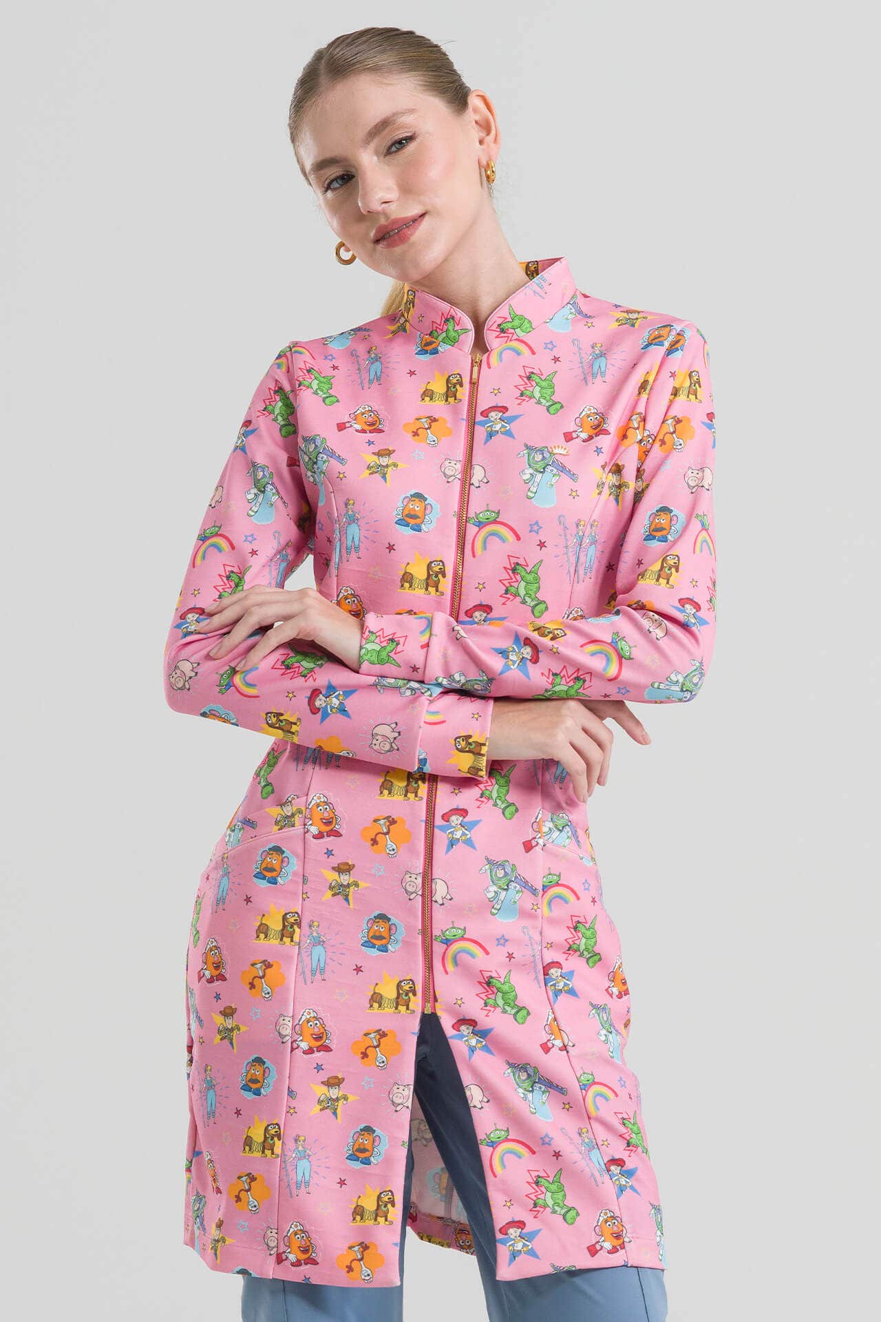 Jaleco Feminino Toy Story - Rosa