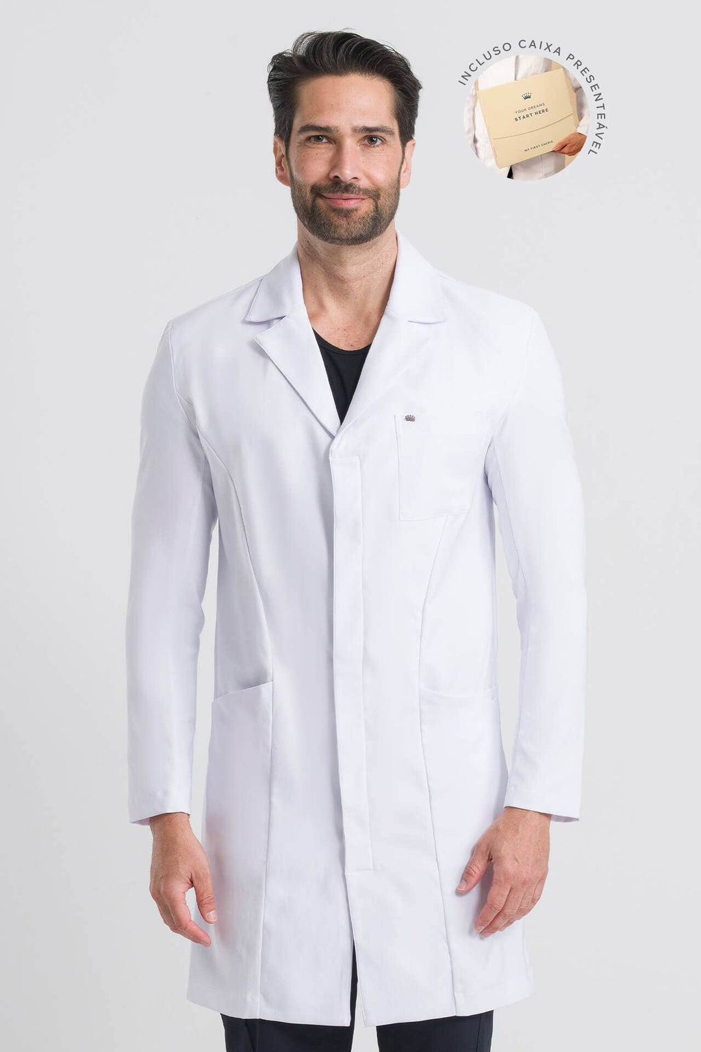 Jaleco Masculino My First Cherie - Branco