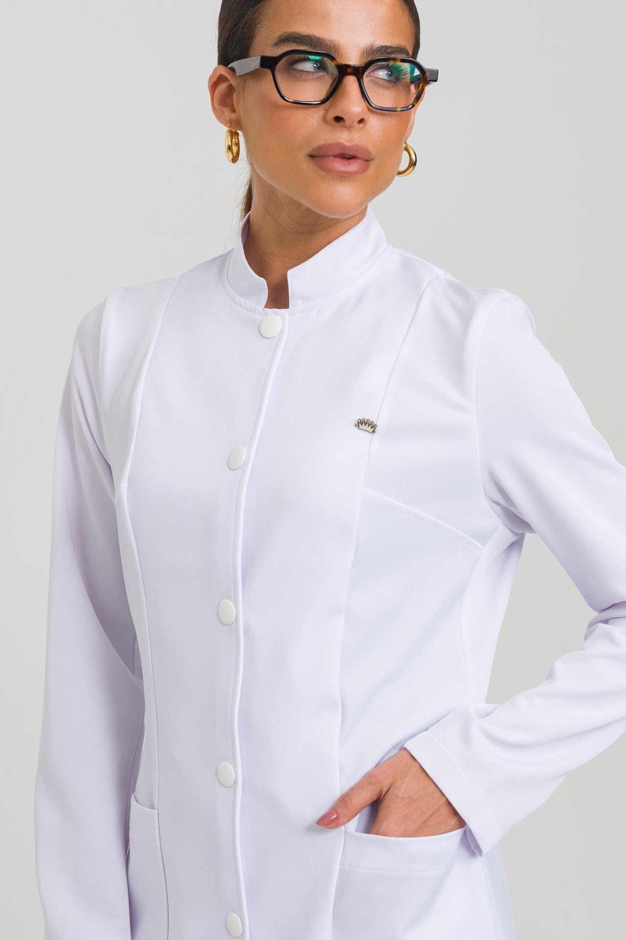 Jaleco Feminino Tradition - Branco