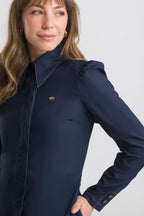 Jaleco Feminino Isabella - Azul Marinho