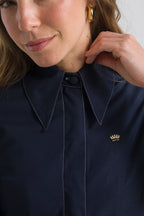 Jaleco Feminino Isabella - Azul Marinho