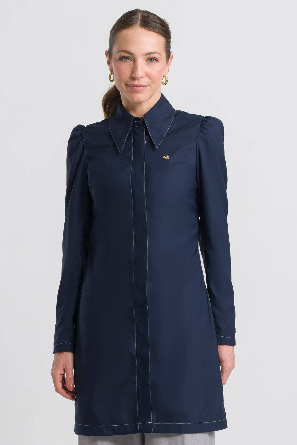 Jaleco Feminino Isabella - Azul Marinho
