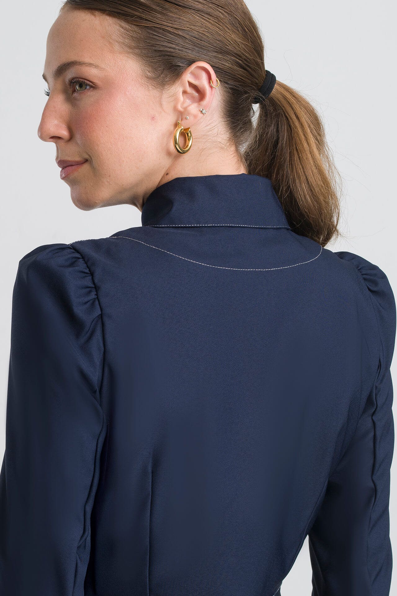Jaleco Feminino Isabella - Azul Marinho