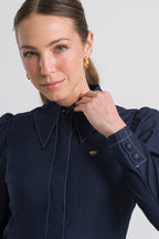 Jaleco Feminino Isabella - Azul Marinho