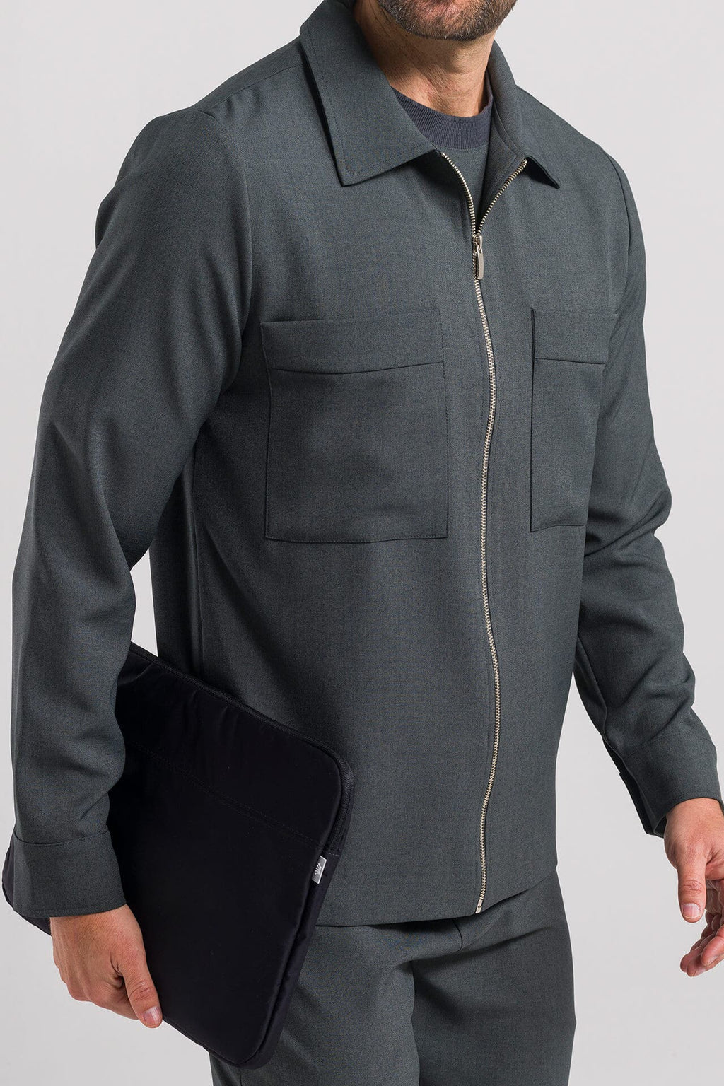 Jaqueta Masculina Albert - Cinza Chumbo