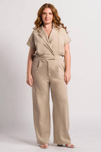 Macacão Feminino Trendy - Bege