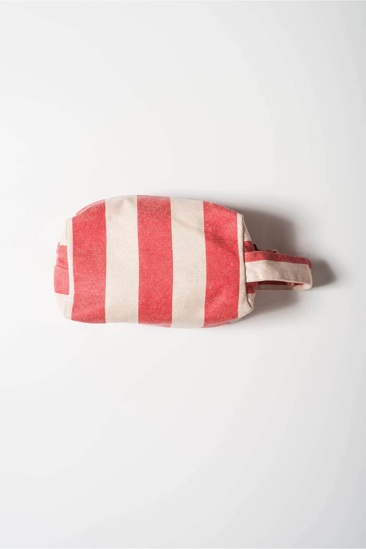 Necessaire Com Alça Listrada - Vermelha