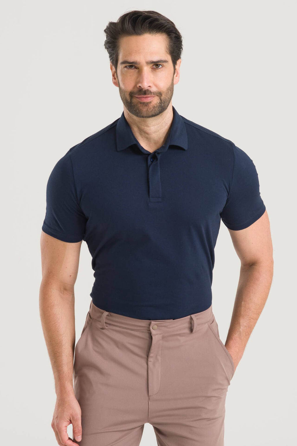 Polo Masculina Pima Cherie - Azul Marinho
