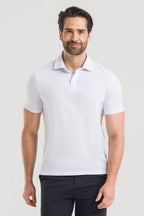 Polo Masculina Pima Cherie - Branca