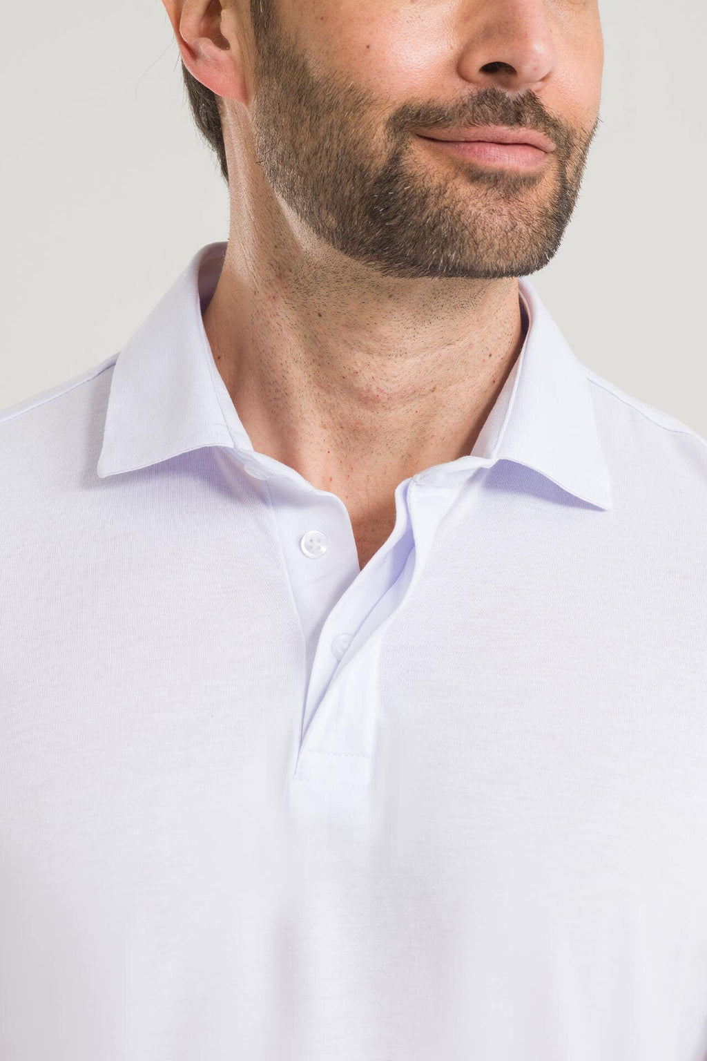 Polo Masculina Pima Cherie - Branca