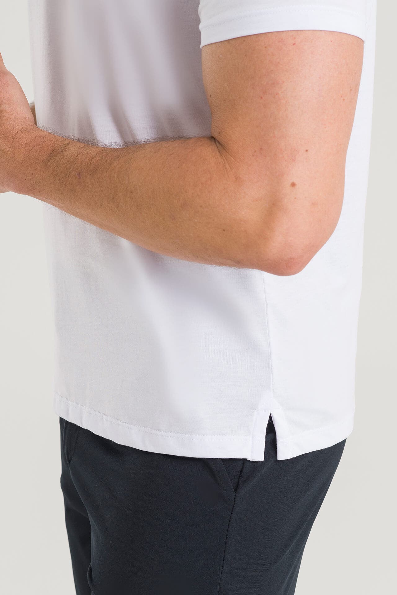 Polo Masculina Pima Cherie - Branca