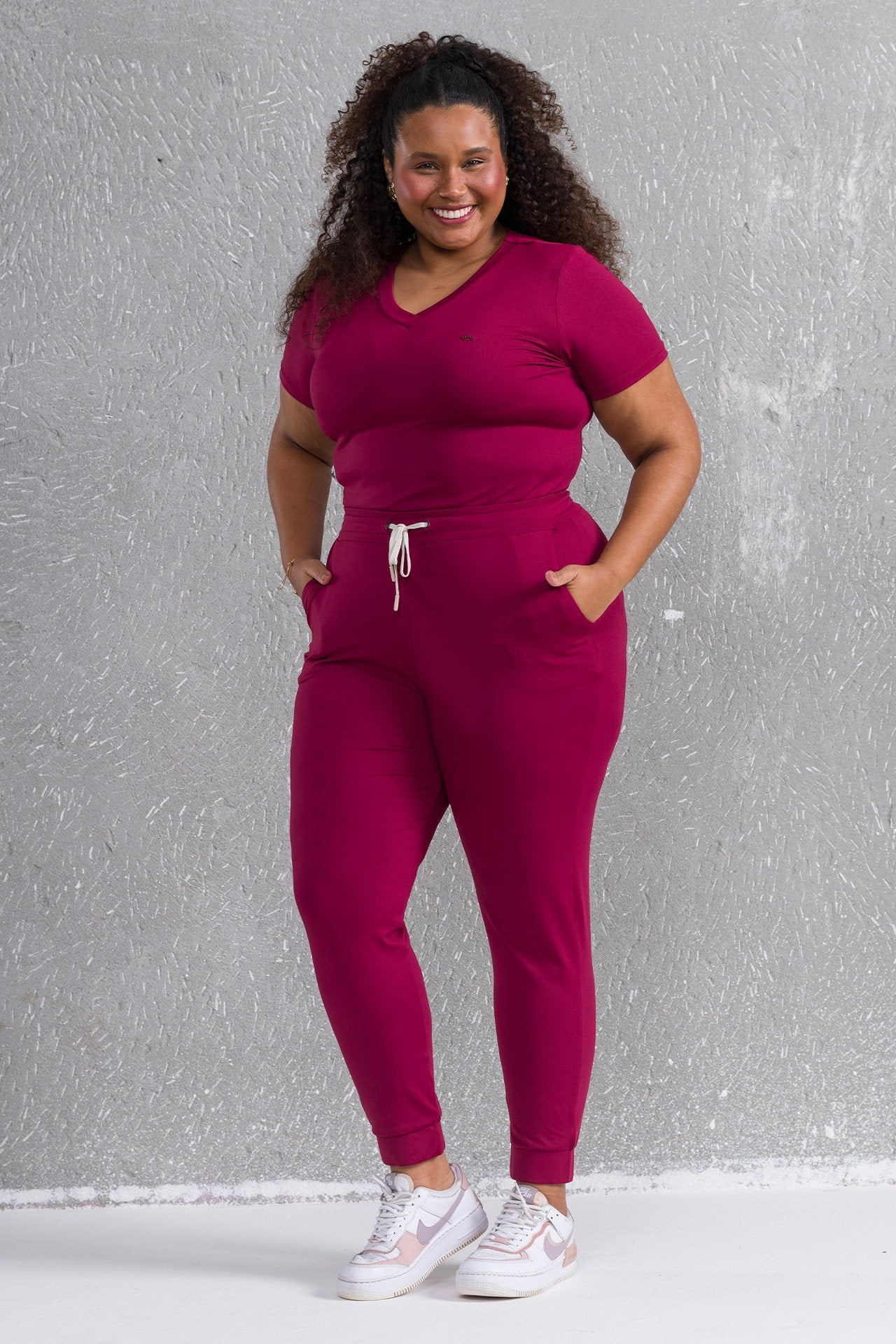 Scrub Feminino Active - Bordô