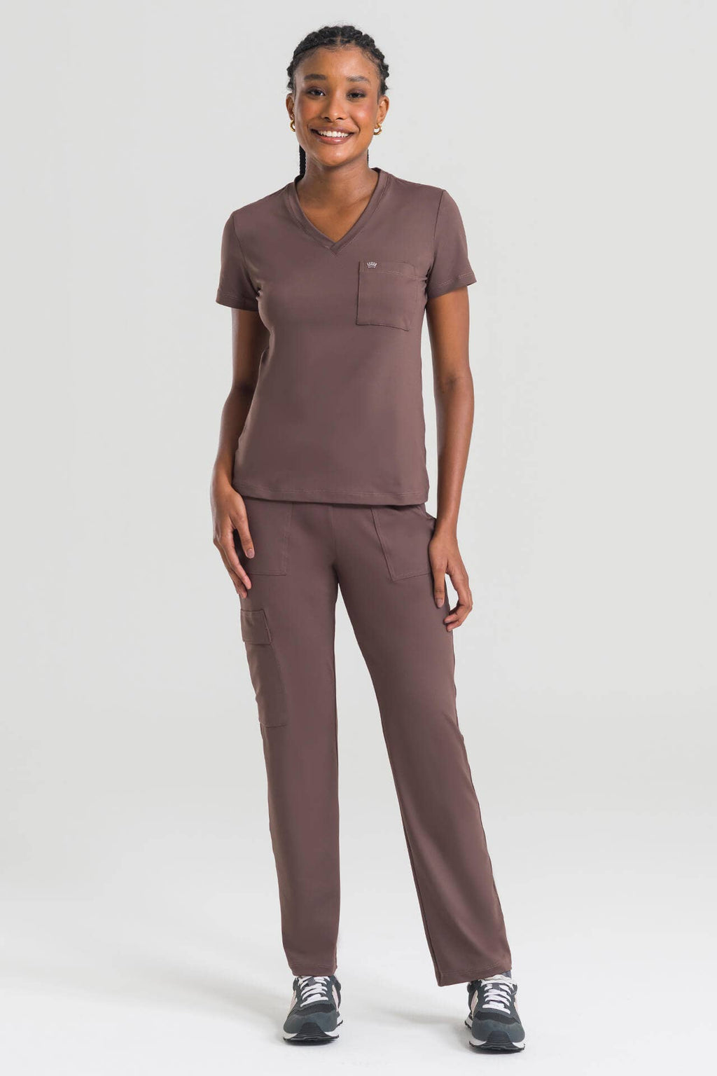 Scrub Feminino Care - Marrom