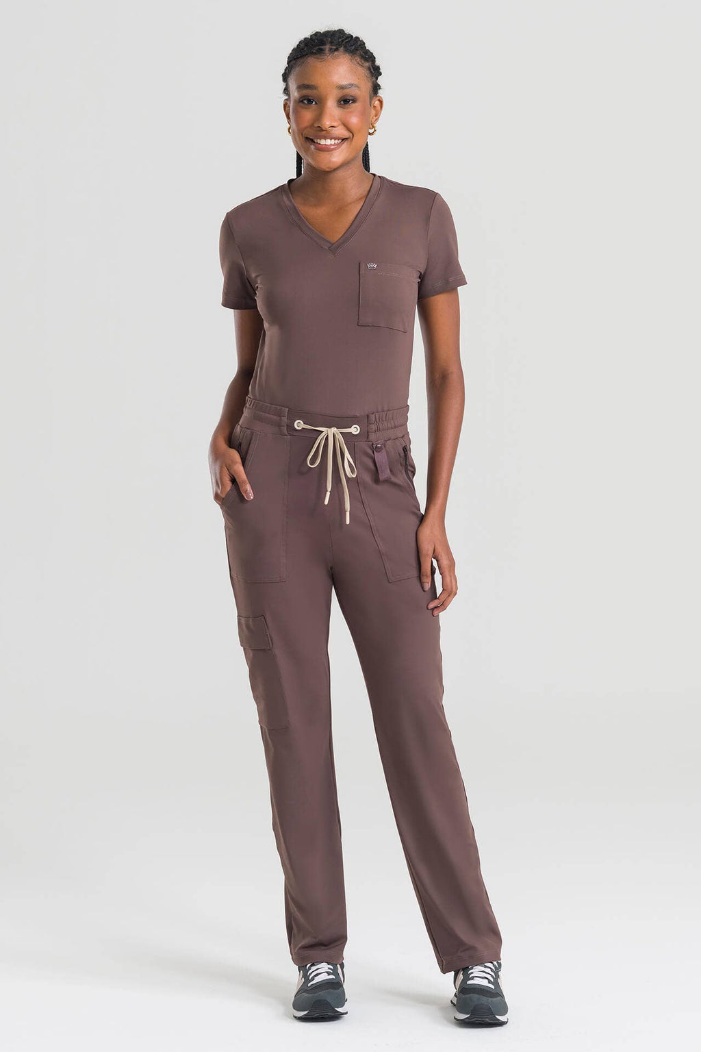 Scrub Feminino Care - Marrom