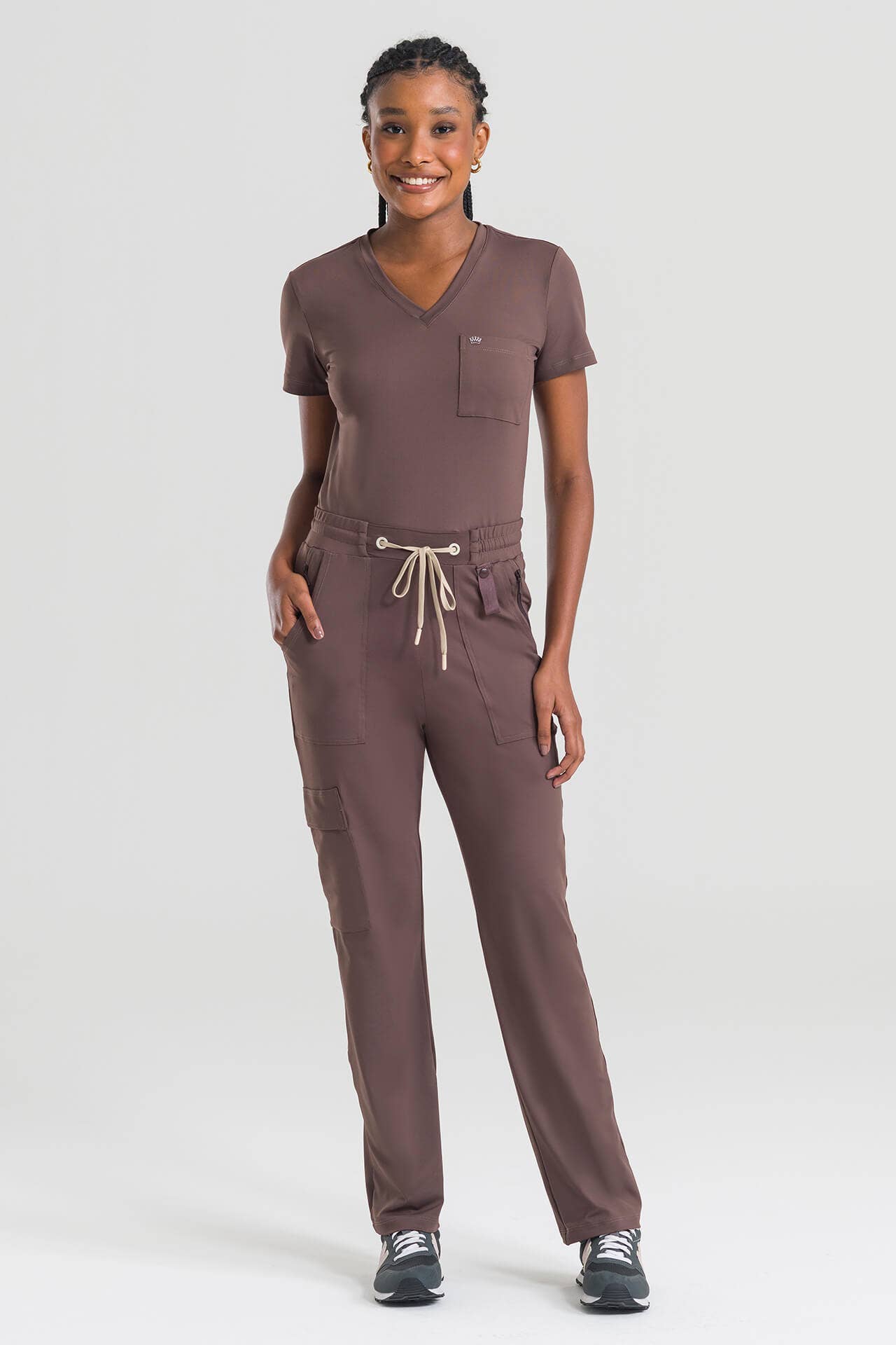 Scrub Feminino Care - Marrom