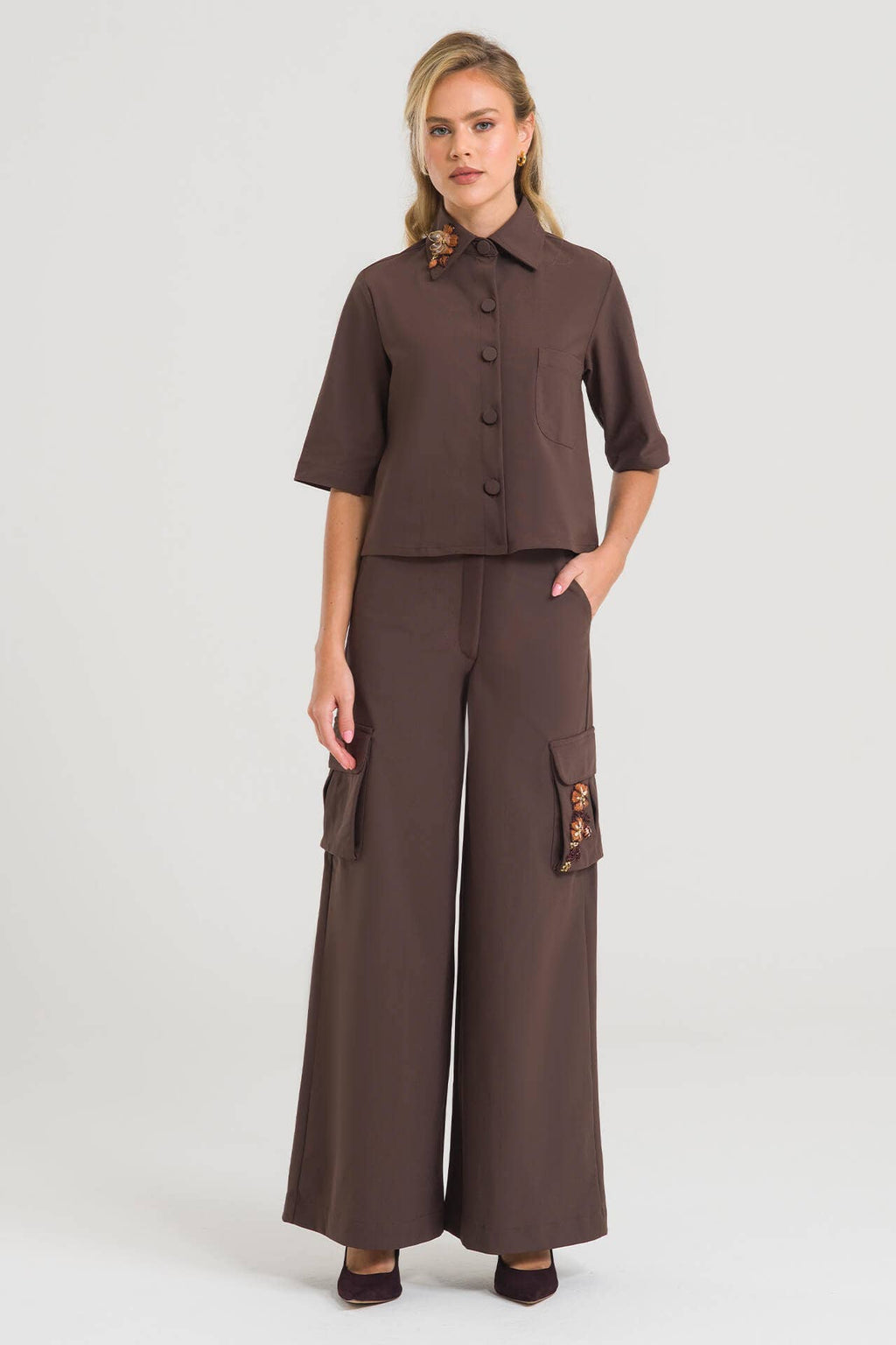 Scrub Feminino Caterine by PatBO - Marrom