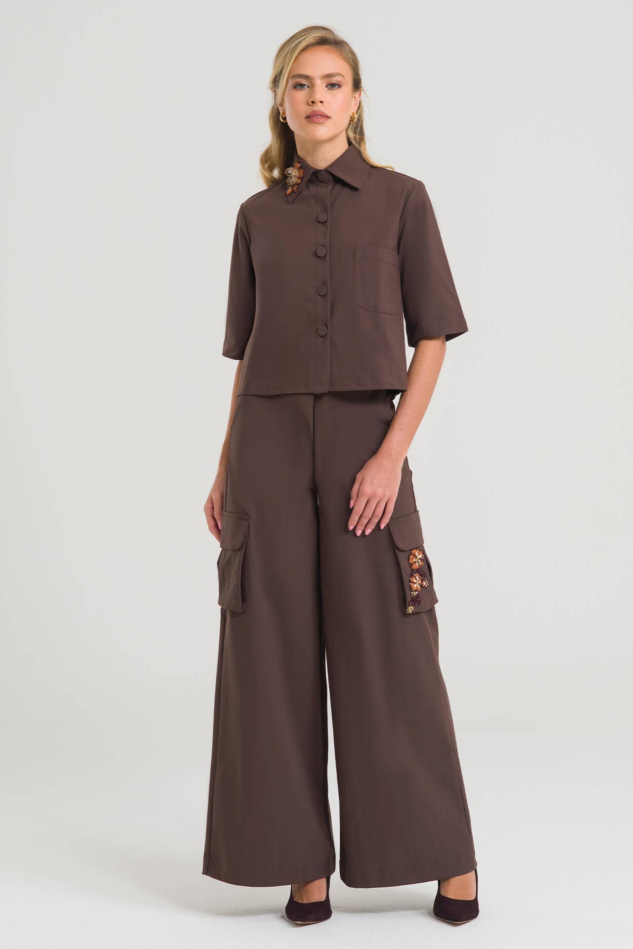Scrub Feminino Caterine by PatBO - Marrom
