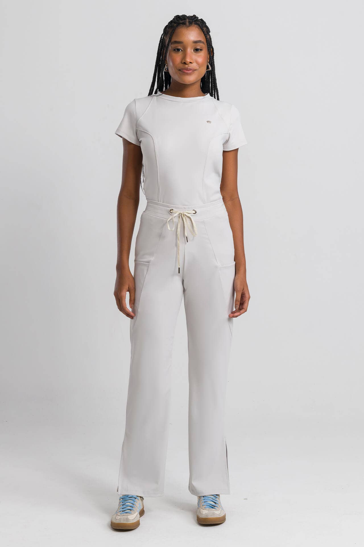 Scrub Feminino Cross - Cinza Gelo