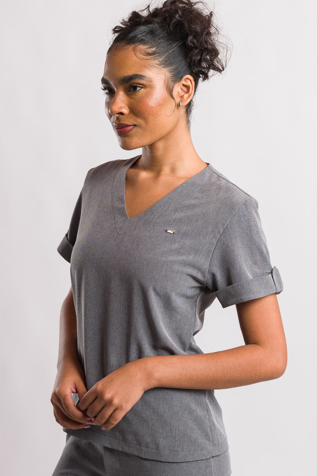 Scrub Feminino Easy - Cinza Chumbo