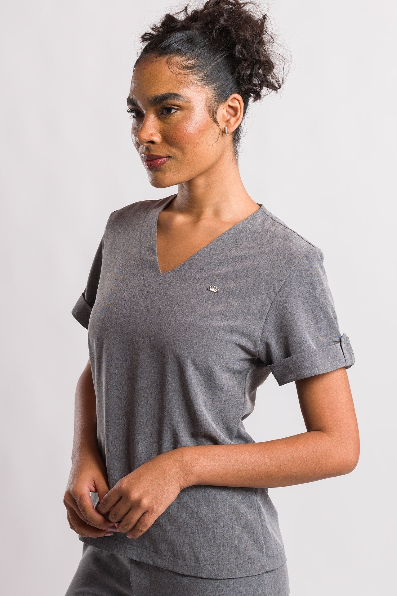 Scrub Feminino Easy - Cinza Chumbo