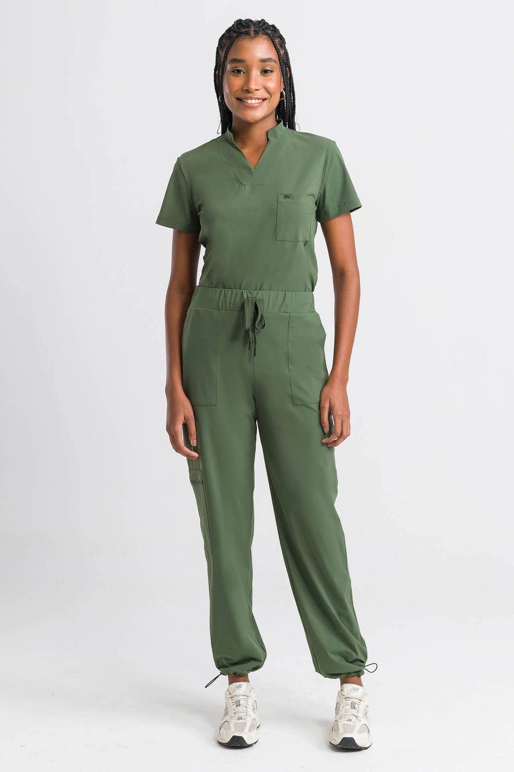 Scrub Feminino Flex - Verde Militar