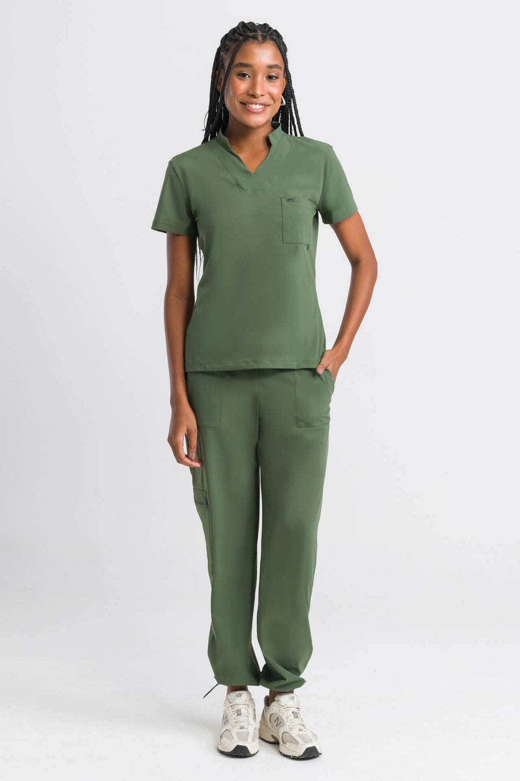 Scrub Feminino Flex - Verde Militar