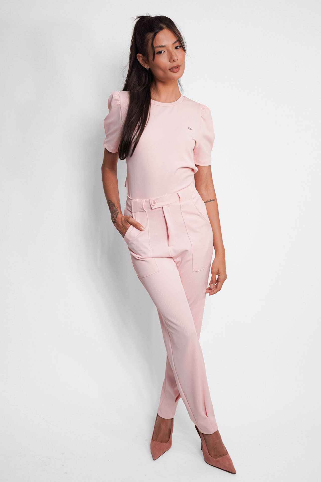 Scrub Feminino Isis - Rosa Soft