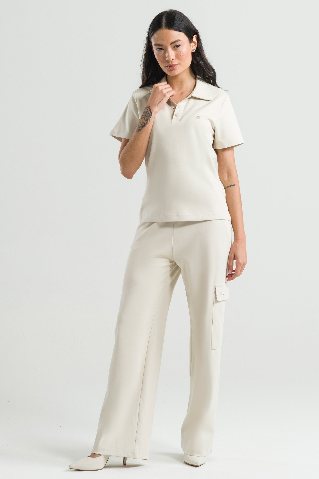 Scrub Feminino Polo - Bege