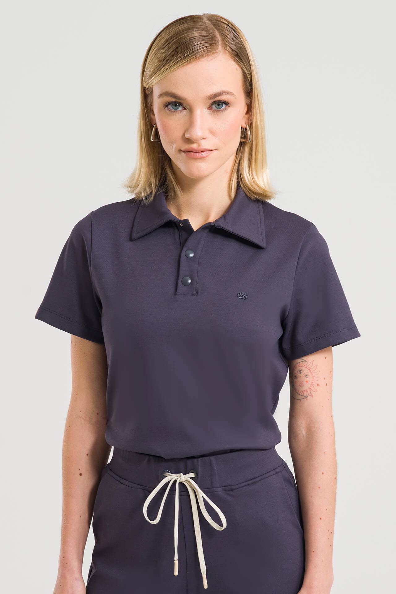 Scrub Feminino Polo - Cinza